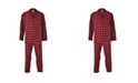 Hanes Platinum Hanes Men's Big and Tall Flannel Plaid Pajama Set